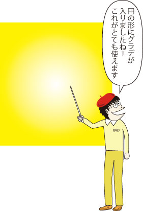 イラレの放射状グラデーション