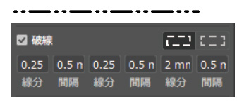 二点鎖線の例